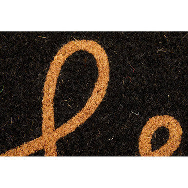 Filta Hello Black Coir Doormat