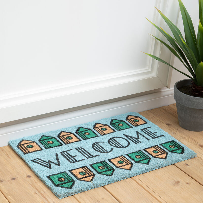 Welcome Home Light Green Doormat | Filta