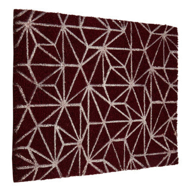 Mimo Dark Red Geometric Doormat