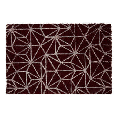 Dark Red Geometric Doormat | Mimo