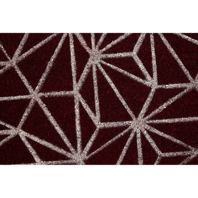 Dark Red Geometric Doormat | Mimo