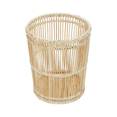 Rustc Natural Rattan And Bamboo Waste Bin
