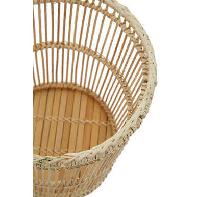 Rustc Natural Rattan And Bamboo Waste Bin
