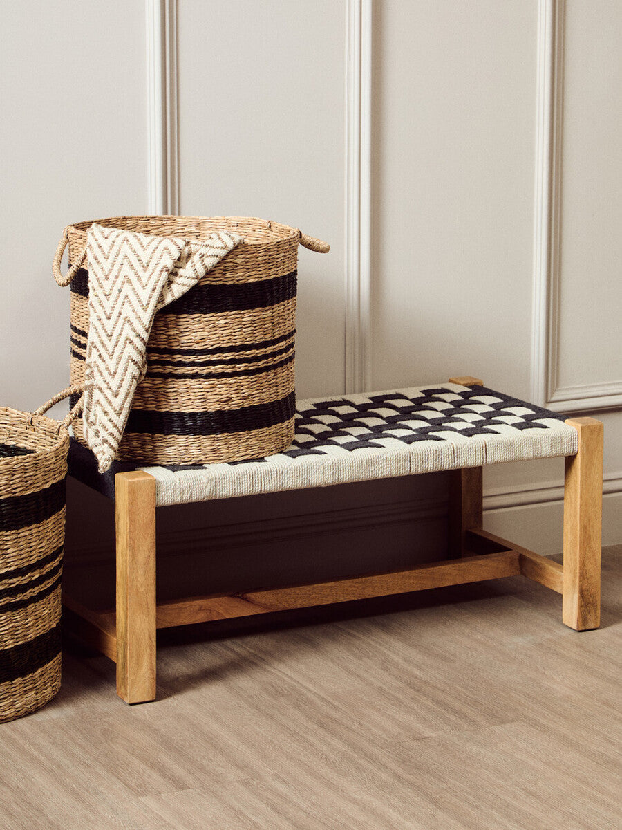Arles Black Stripes Seagrass Baskets