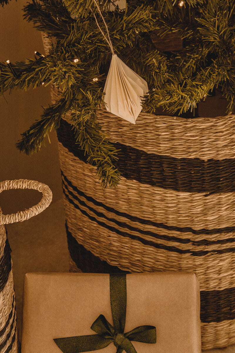 Arles Black Stripes Seagrass Baskets