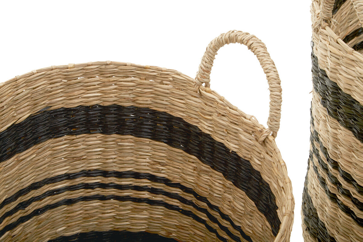Arles Black Stripes Seagrass Baskets
