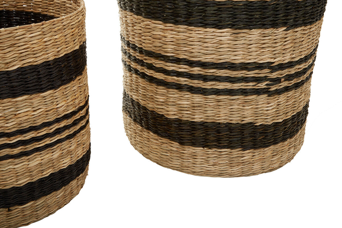 Arles Black Stripes Seagrass Baskets
