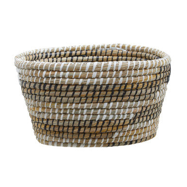 Set of Three Oval Straw Baskets | Lidi