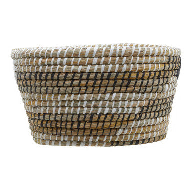 Set of Three Oval Straw Baskets | Lidi