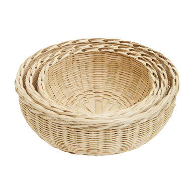 Set of Three Bamboo Baskets | Lidi