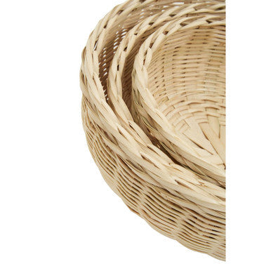 Set of Three Bamboo Baskets | Lidi