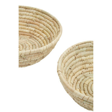Set Of Three  Woven Palm Leaf Baskets | Lidi