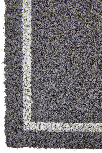 Filta Hello Grey And White Rectangular Coir Doormat