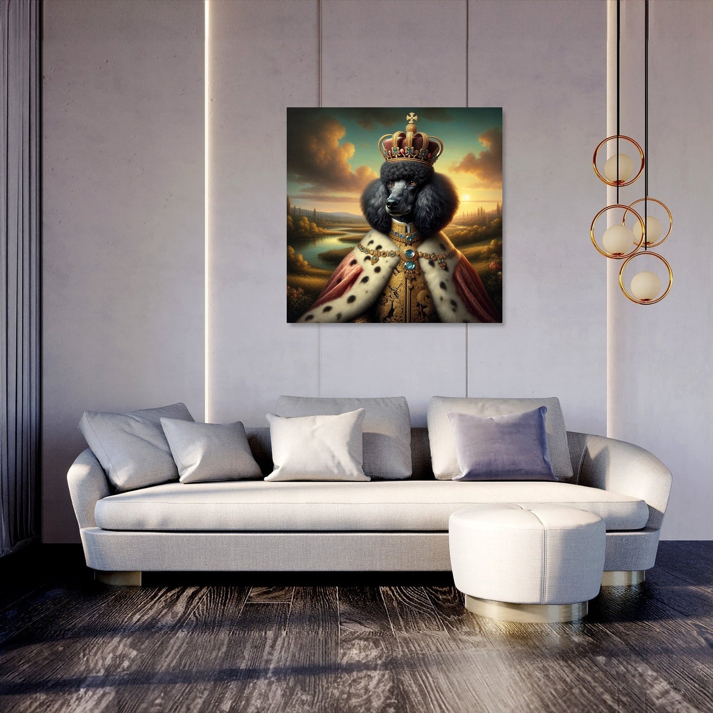 Regal Poodle Majesty Canvas