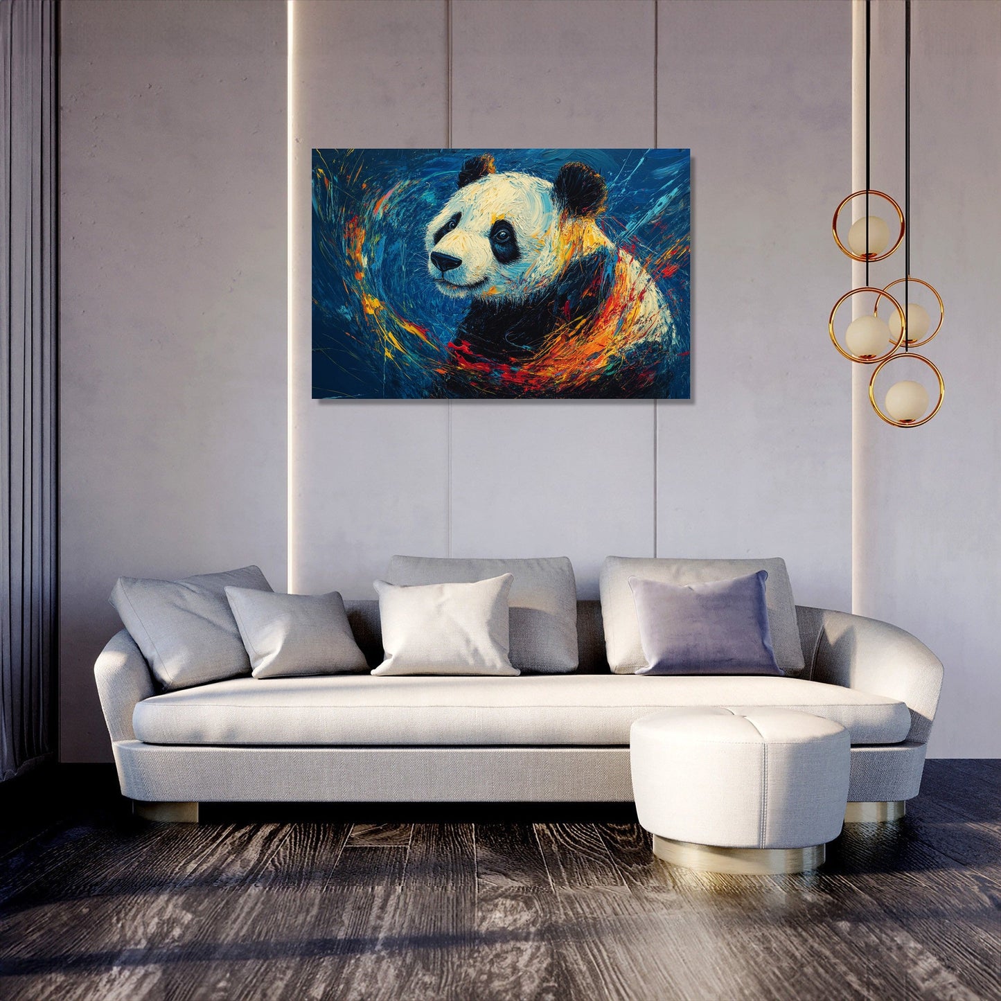 Vivid Panda Canvas