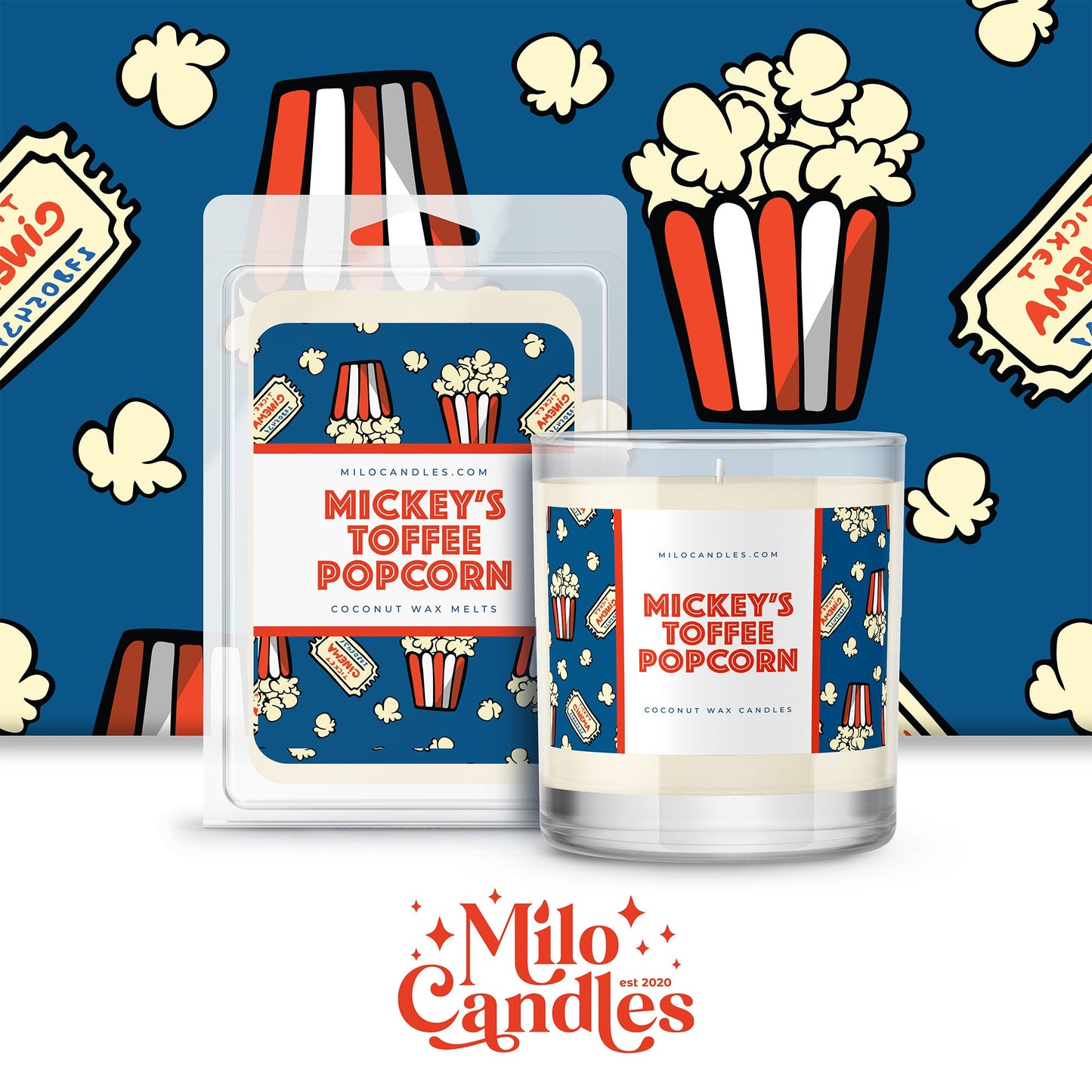 Mickey's Toffee Popcorn | Premium Coconut Wax Candle