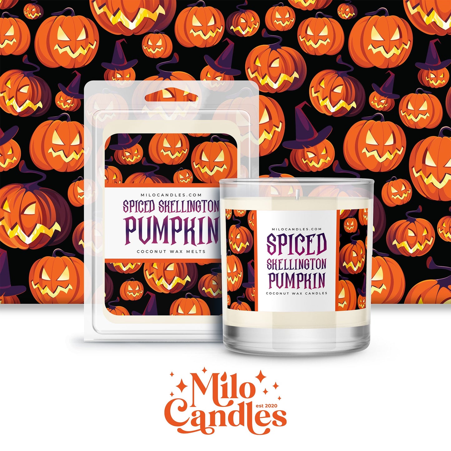 Spiced Skellington Pumpkin | Premium Coconut Wax Candle