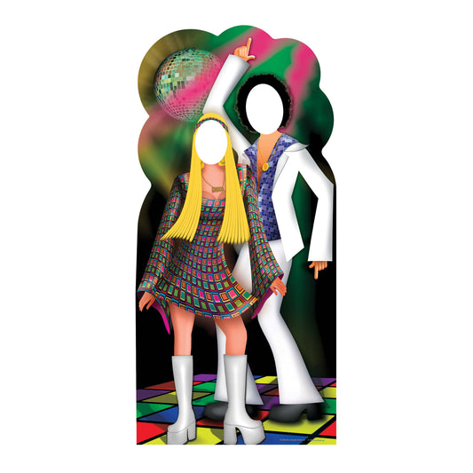 SC190 Disco Couple Stand- In Cardboard Cutout Height 190cm
