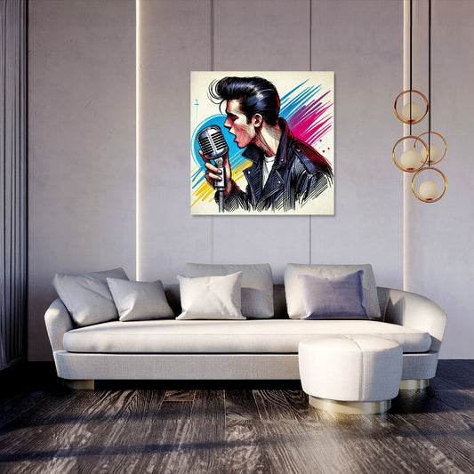 Rock'n'Roll Legend Sketch Canvas