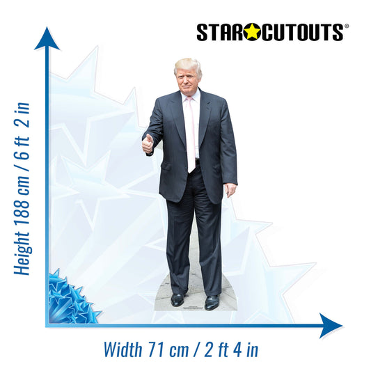 SC1950  Donald Trump (Pink Tie) Cardboard Cutout Height 188cm