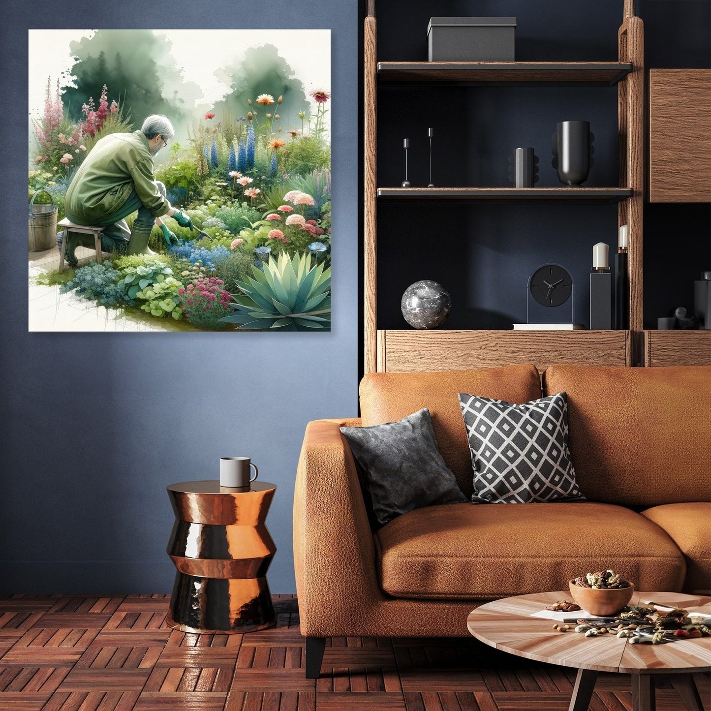 Serene Gardening Canvas