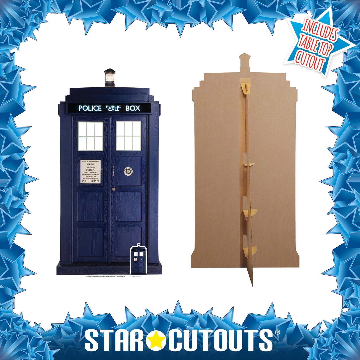 SC195 The Tardis Two Thirds Life Size Cardboard Cut Out Height 192cm
