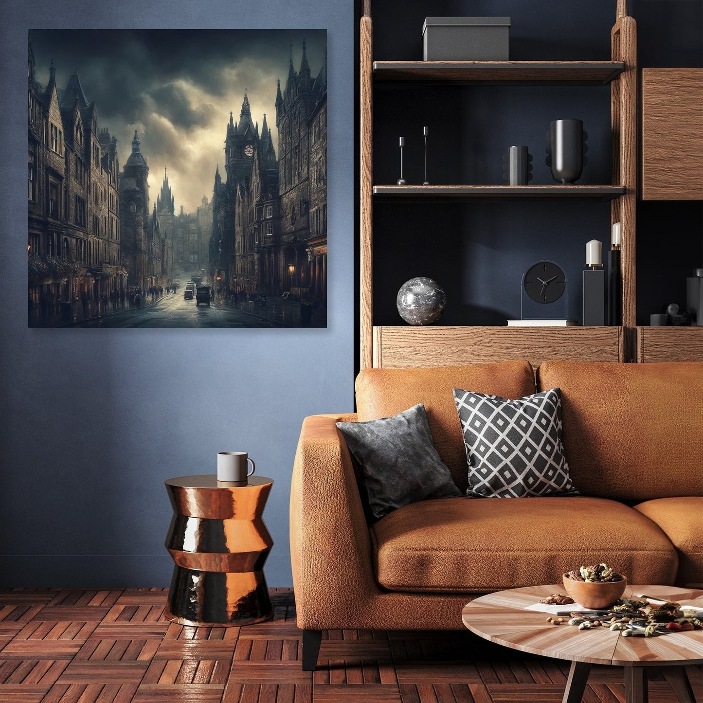 Edinburgh's Victorian Shadows on the Royal Mile Canvas