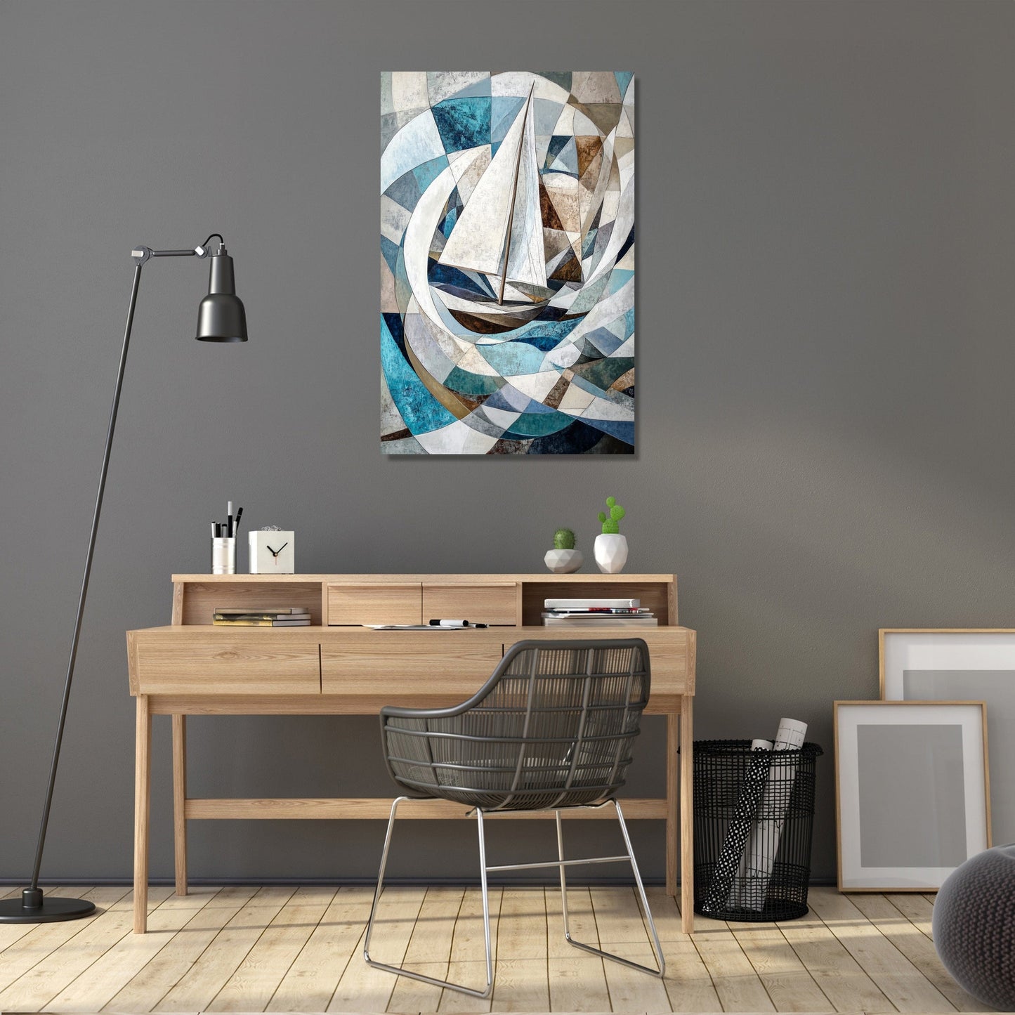 Geometric Sailing Canvas