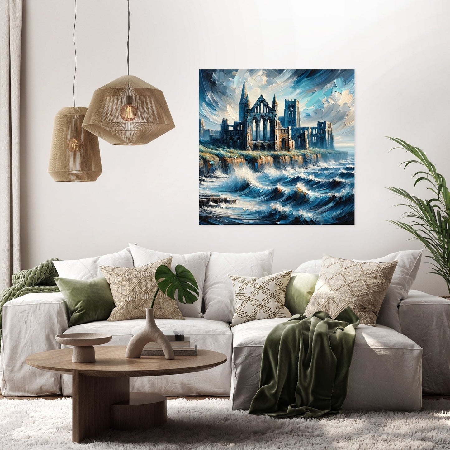Newcastle Tynemouth Priory Coastal Impressions Canvas