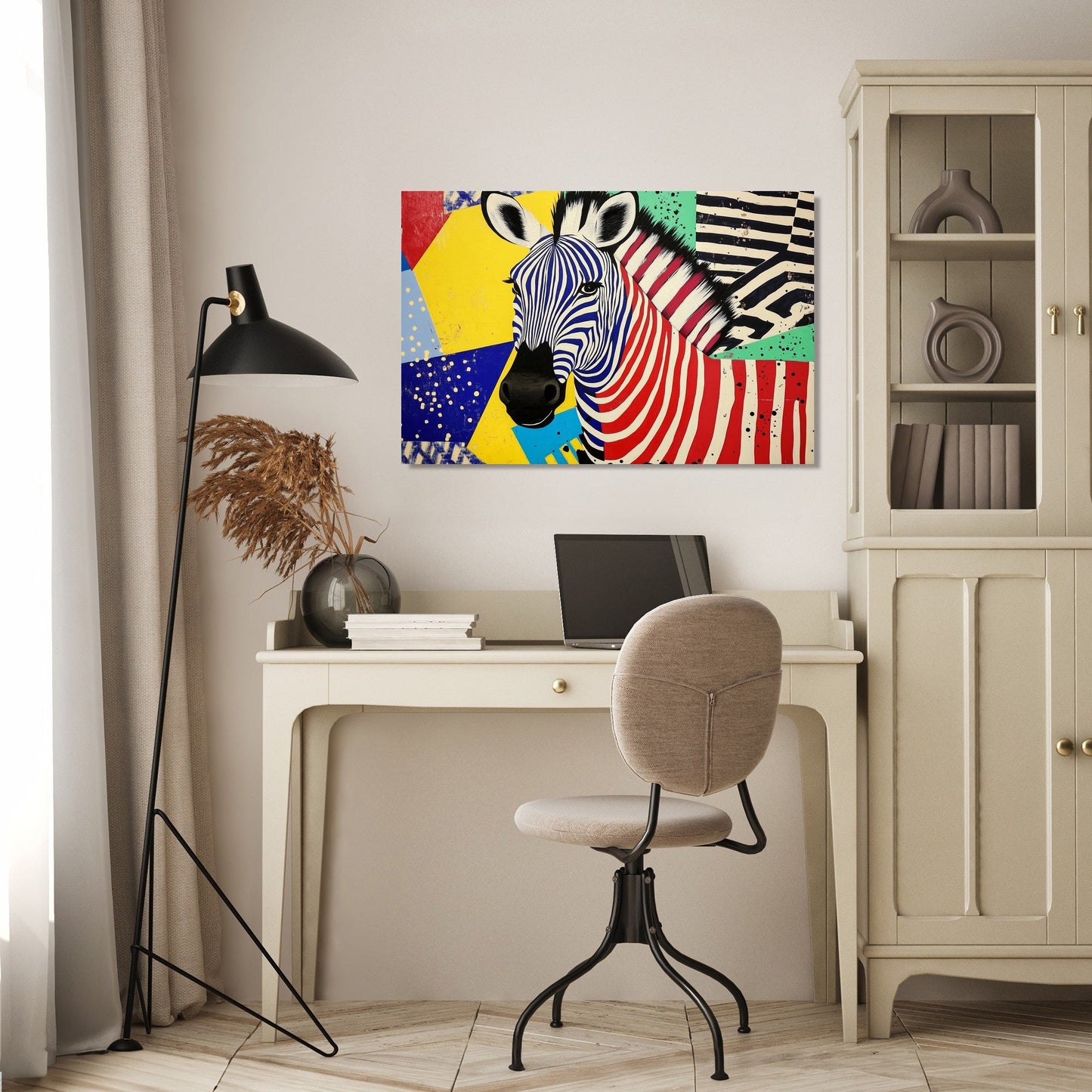 Striped Zebra Pop Canvas