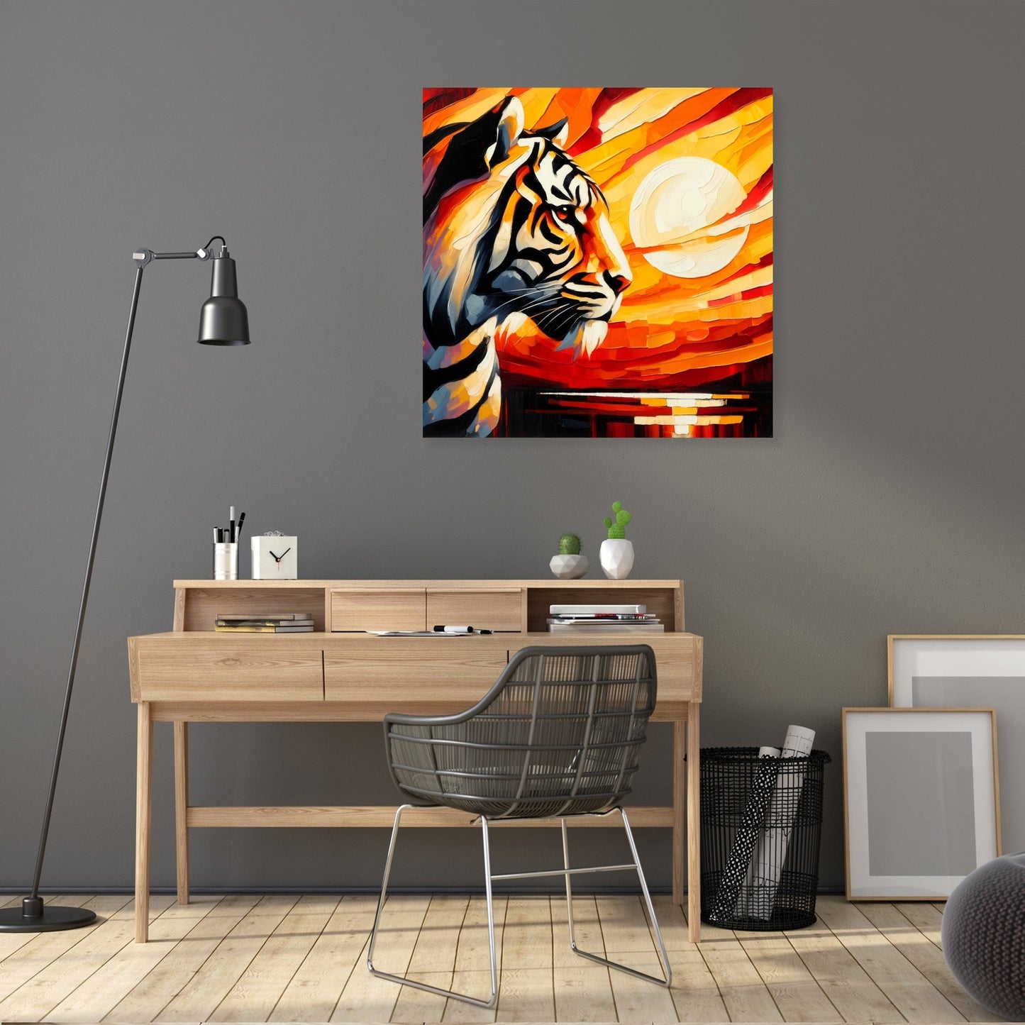 Sunset Tiger Blaze Canvas