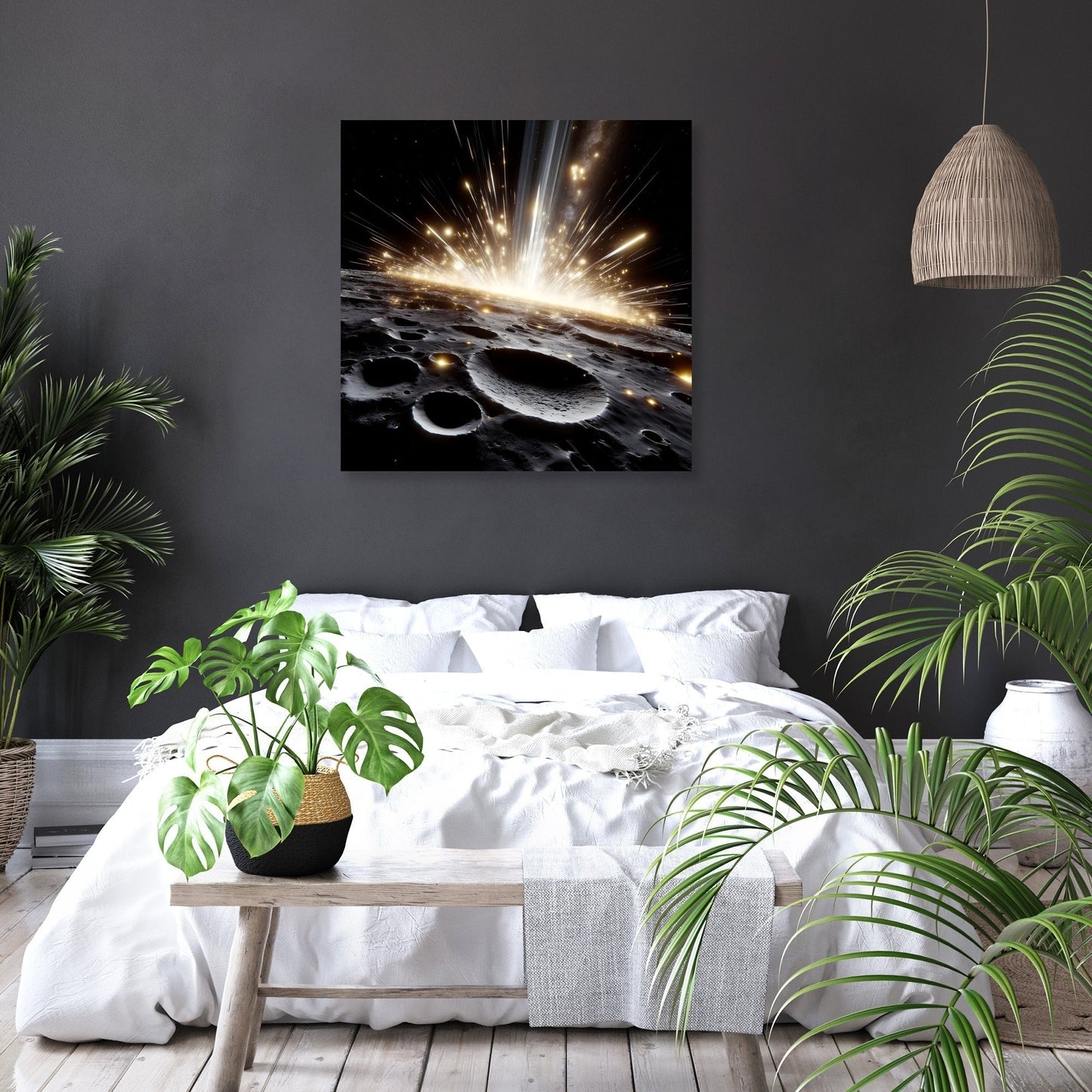 Mercury's Meteor Shower Spectacle Canvas