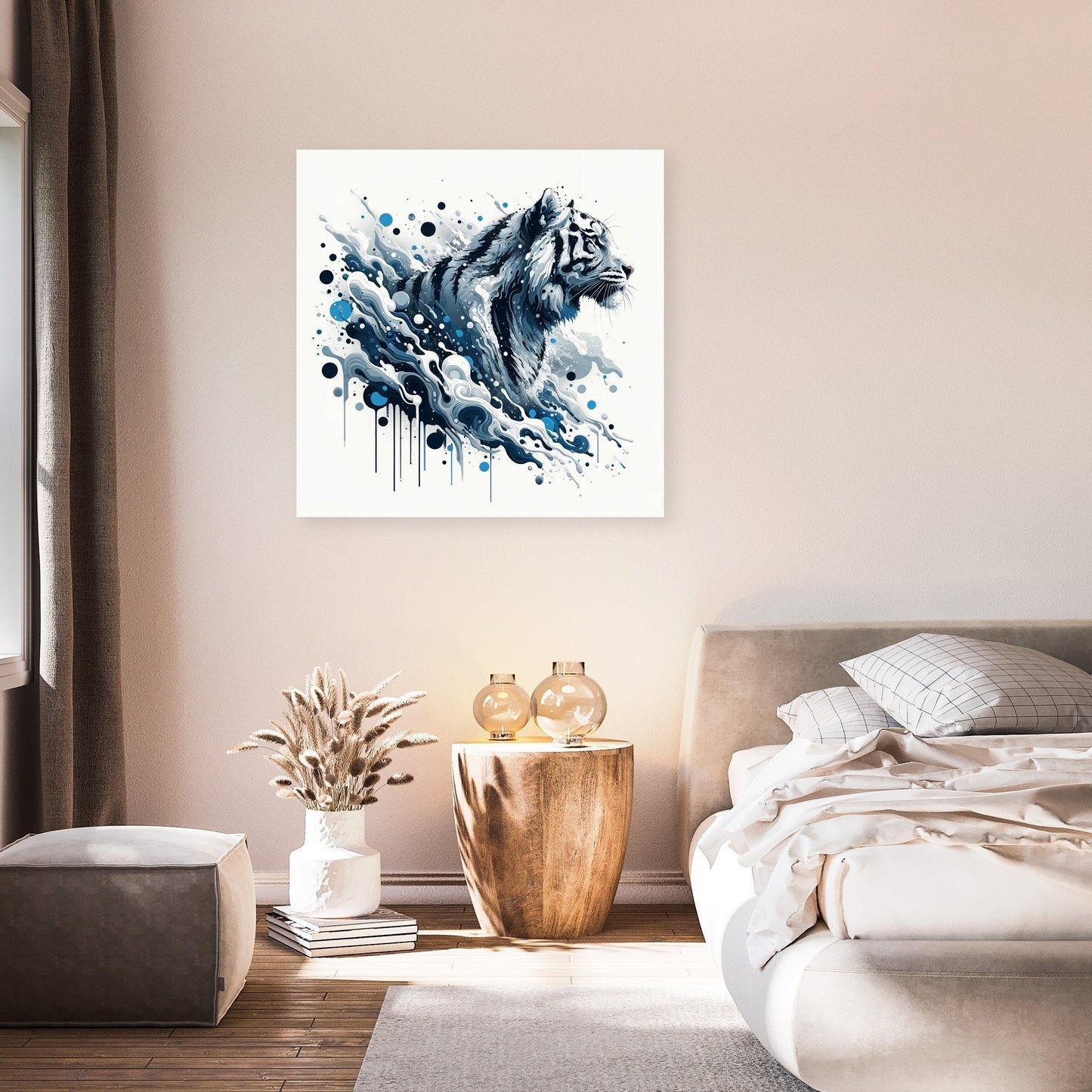 Winter Tiger Abstract Canvas