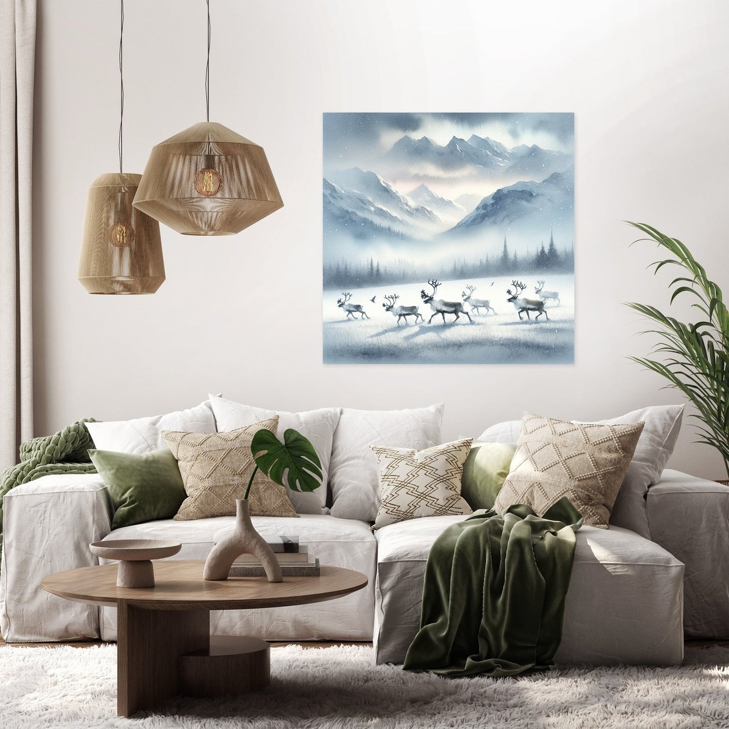 Reindeer Twilight Dance Canvas