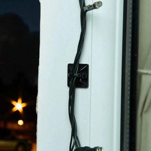 Self Adhesive Cable Tie Base Black - Pack of 10