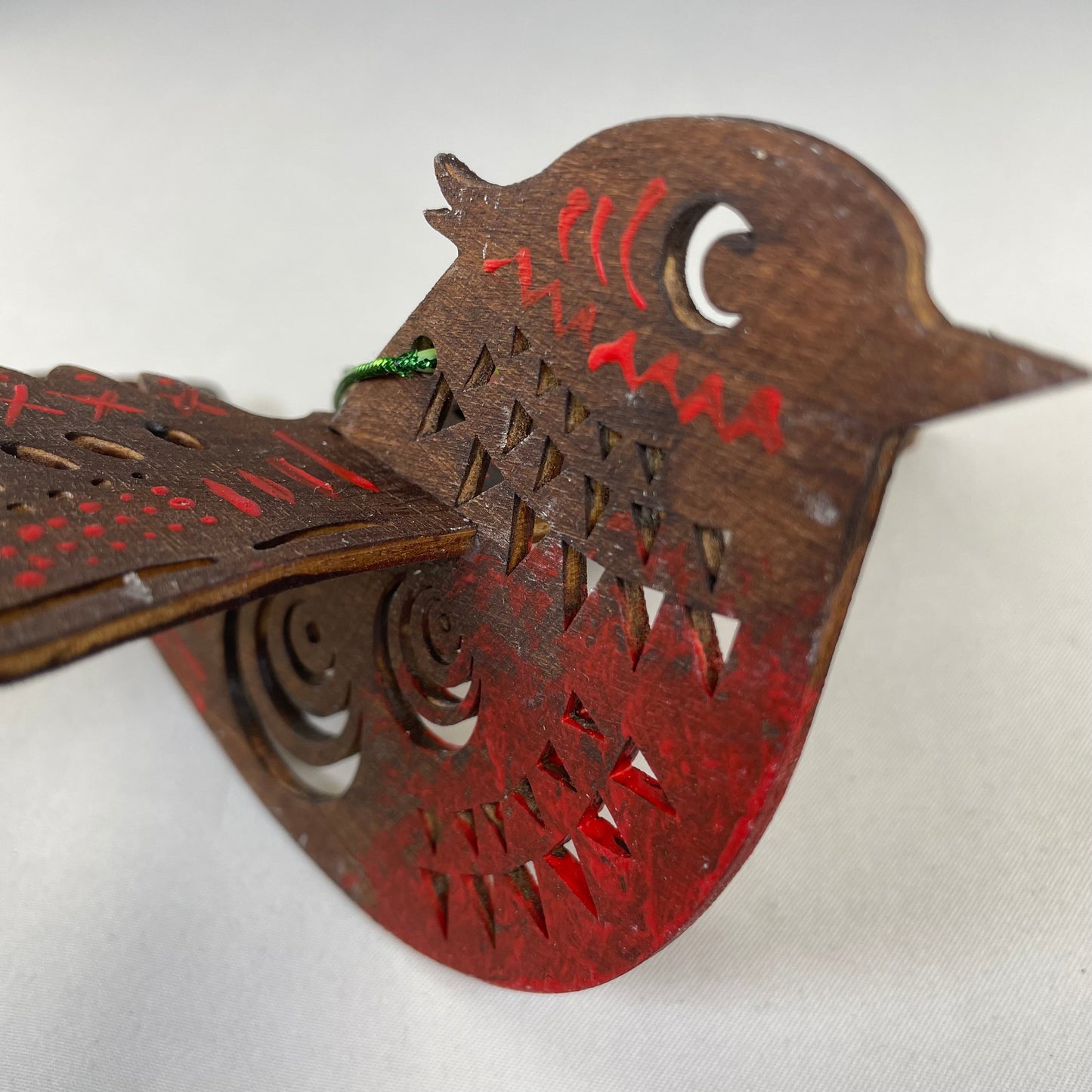 Decorative Christmas Bird Bauble - Handmade Ornament by Curious Rabbit ®