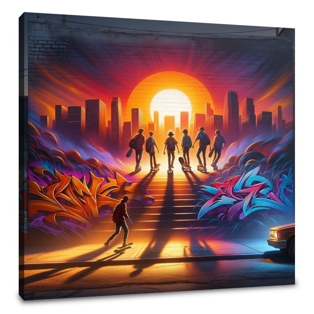 Sunset Skate Session Canvas