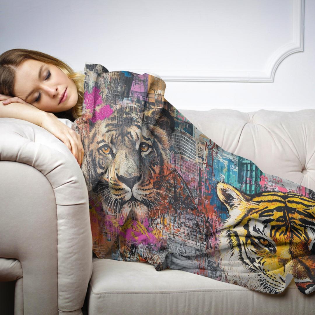 Urban Jungle Animals Blanket