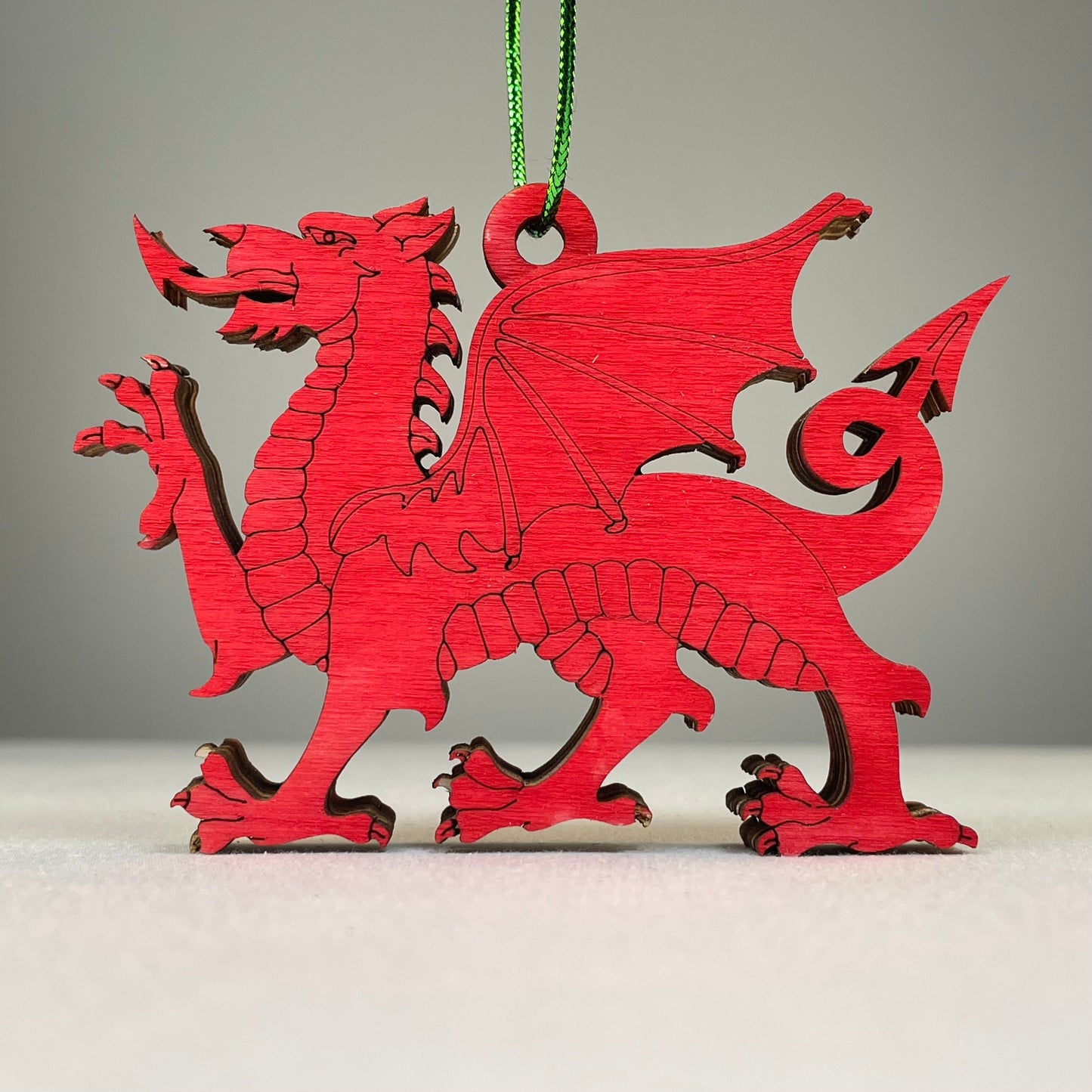 Welsh Dragon Bauble - Handmade Ornament by Curious Rabbit ®