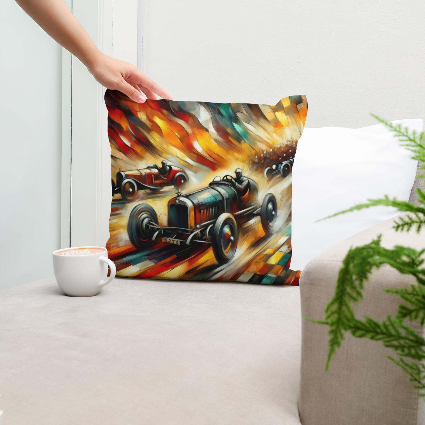 Race of Flames Cotton Cushion