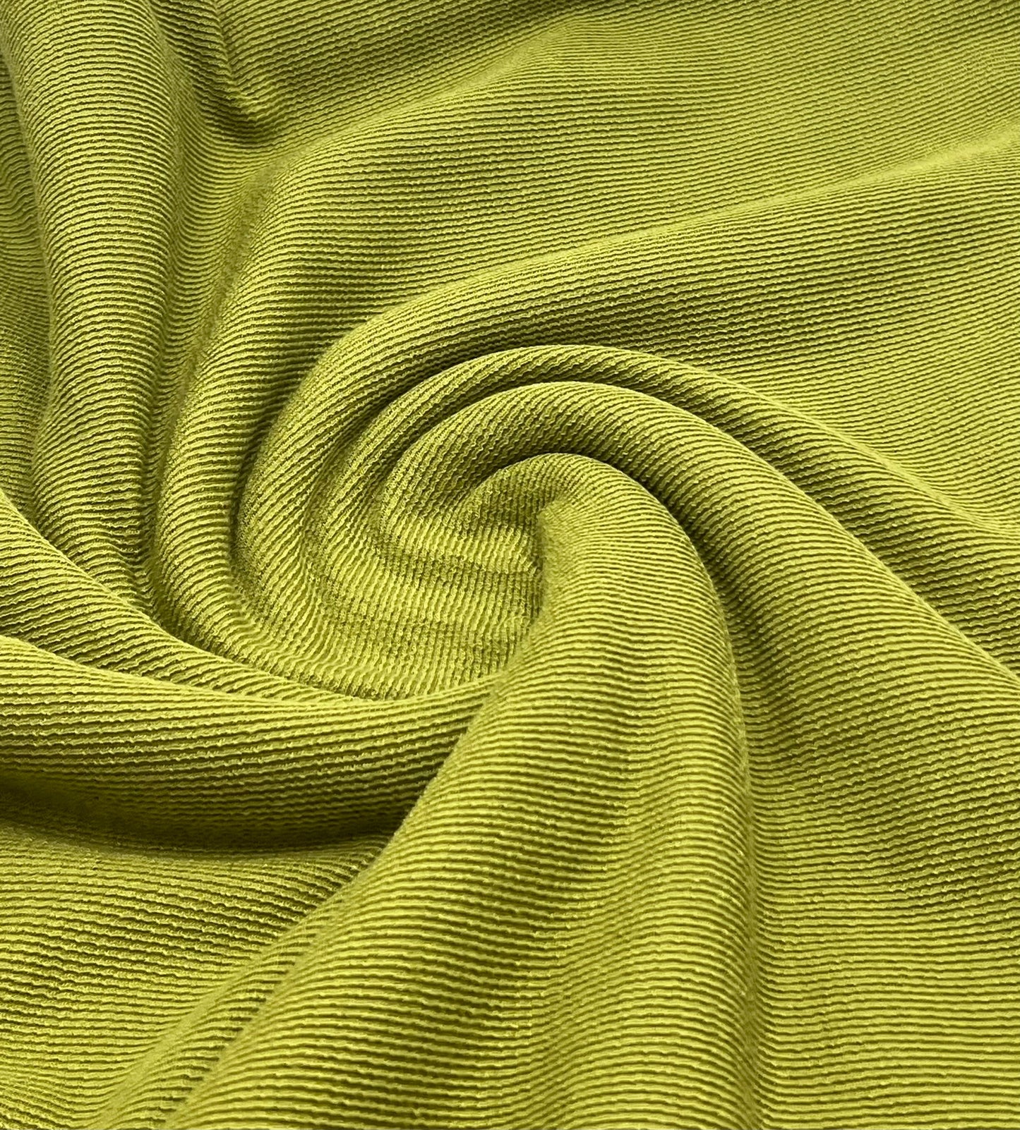 Green Fine Rib Stretch Fabric
