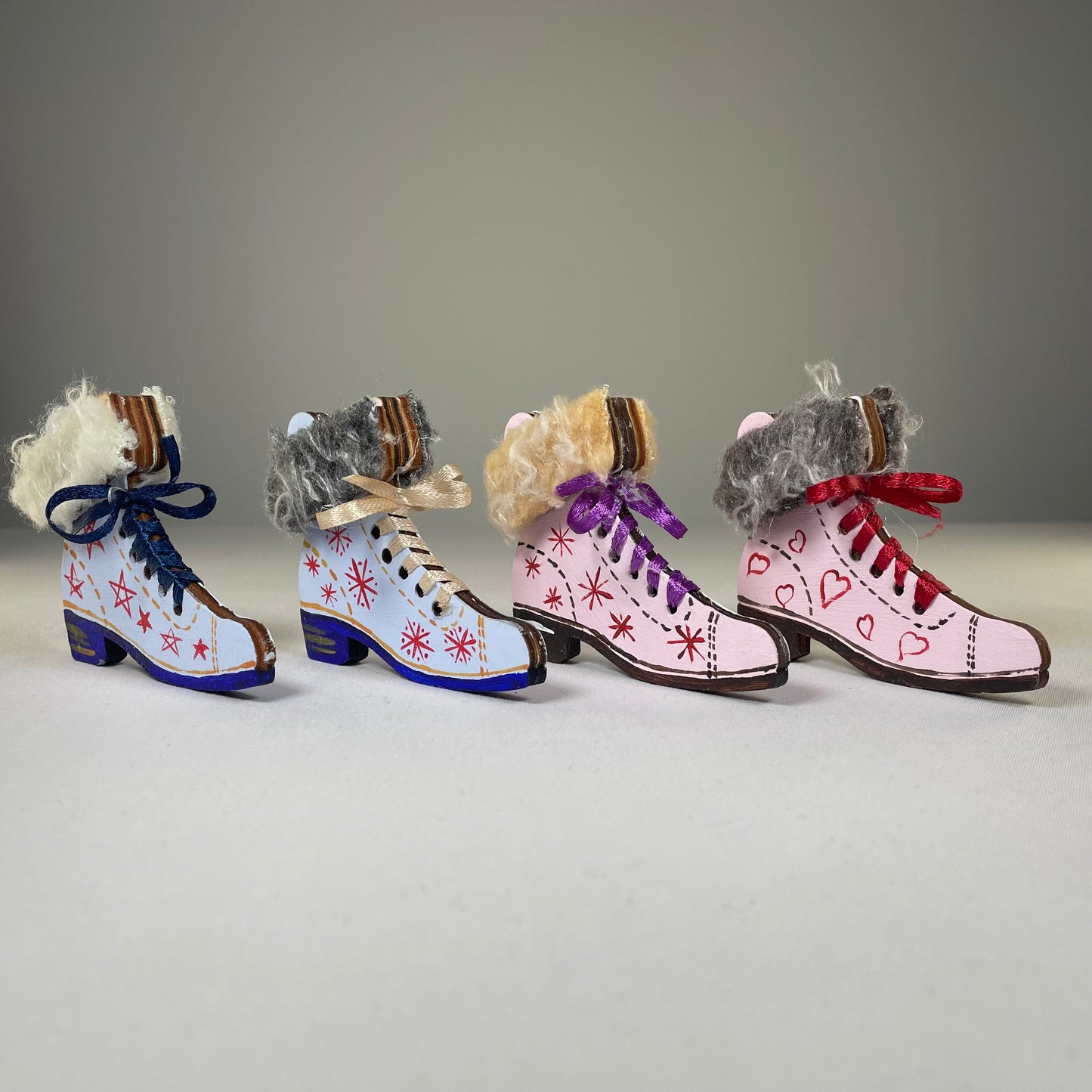 Ice Skates Bauble - Handmade Ornament by Curious Rabbit ®