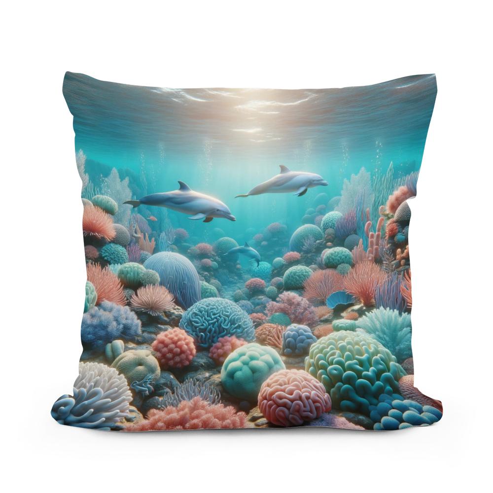 Mystic Seascape Cotton Cushion