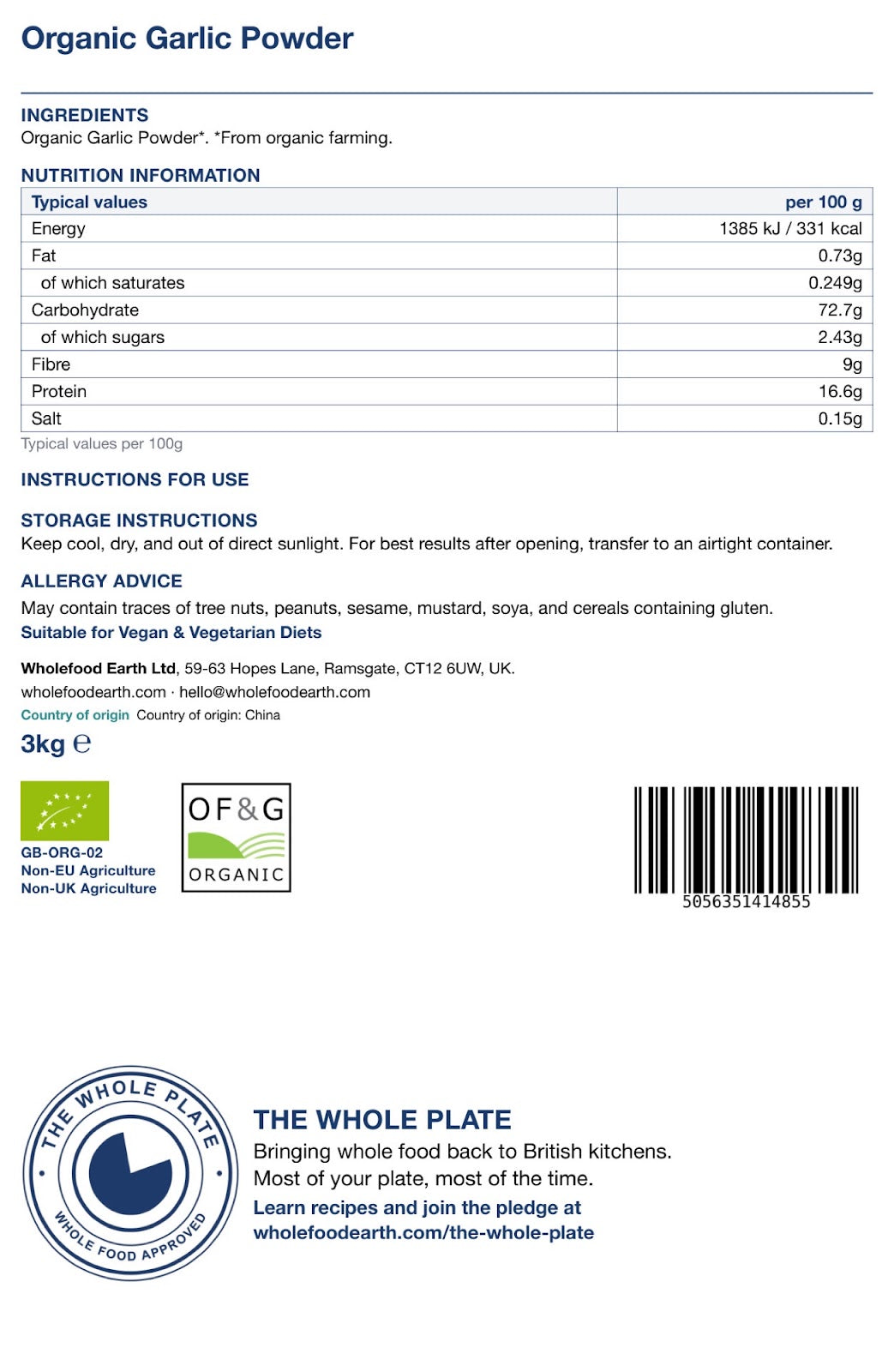Organic Garlic Powder