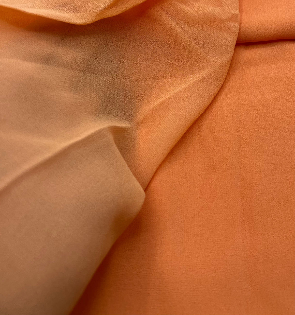 Plain Orange Chiffon Sheer Dress Bridal Fabric