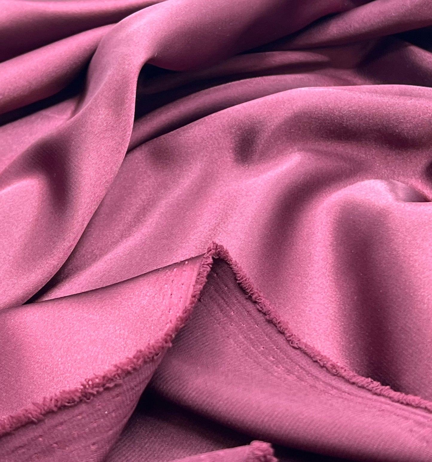 Burgundy Satin Dress Craft Non Stretch Fabric