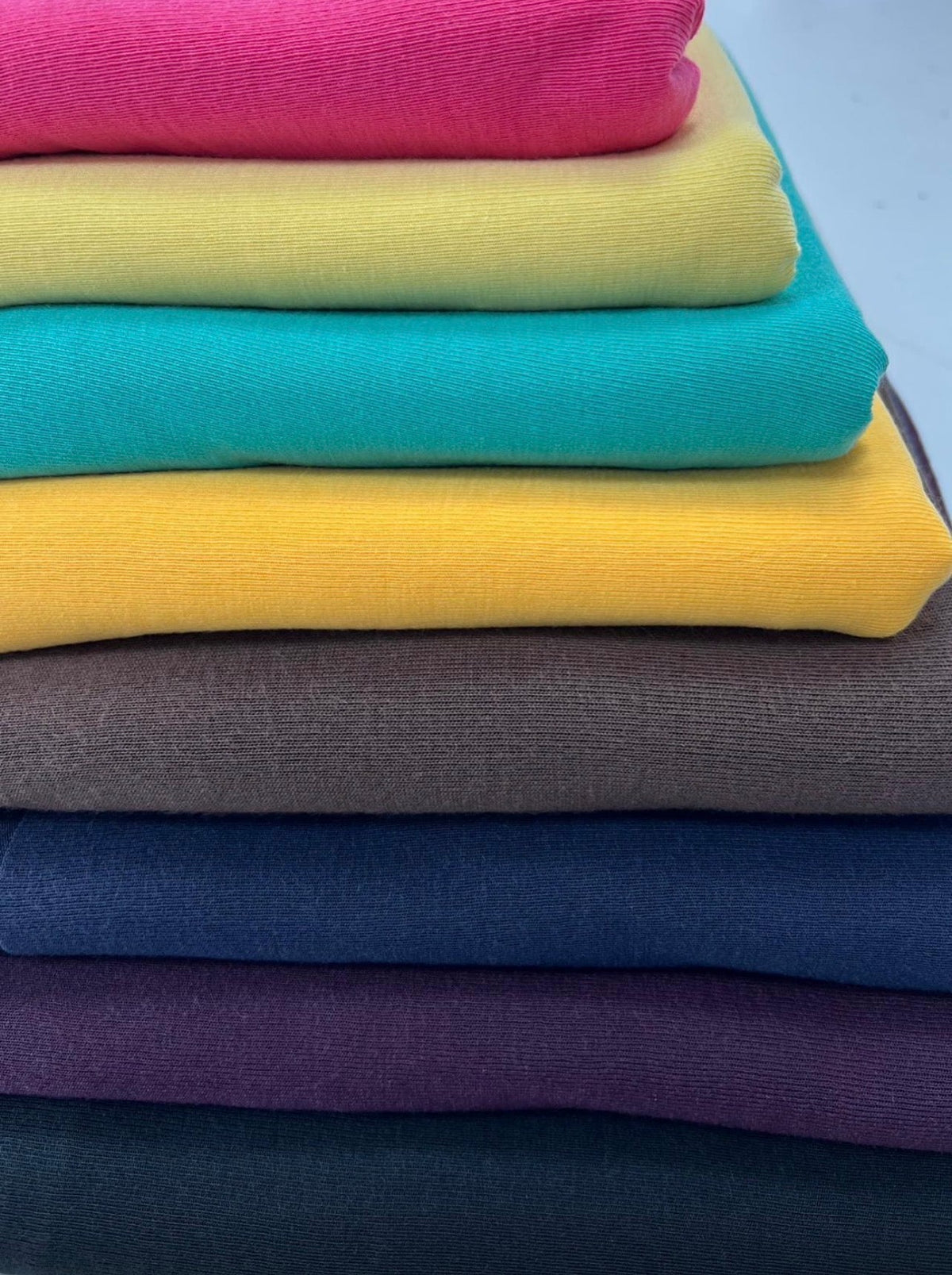 Lemon Yellow Lightweight Melange Knit Stretch Fabric