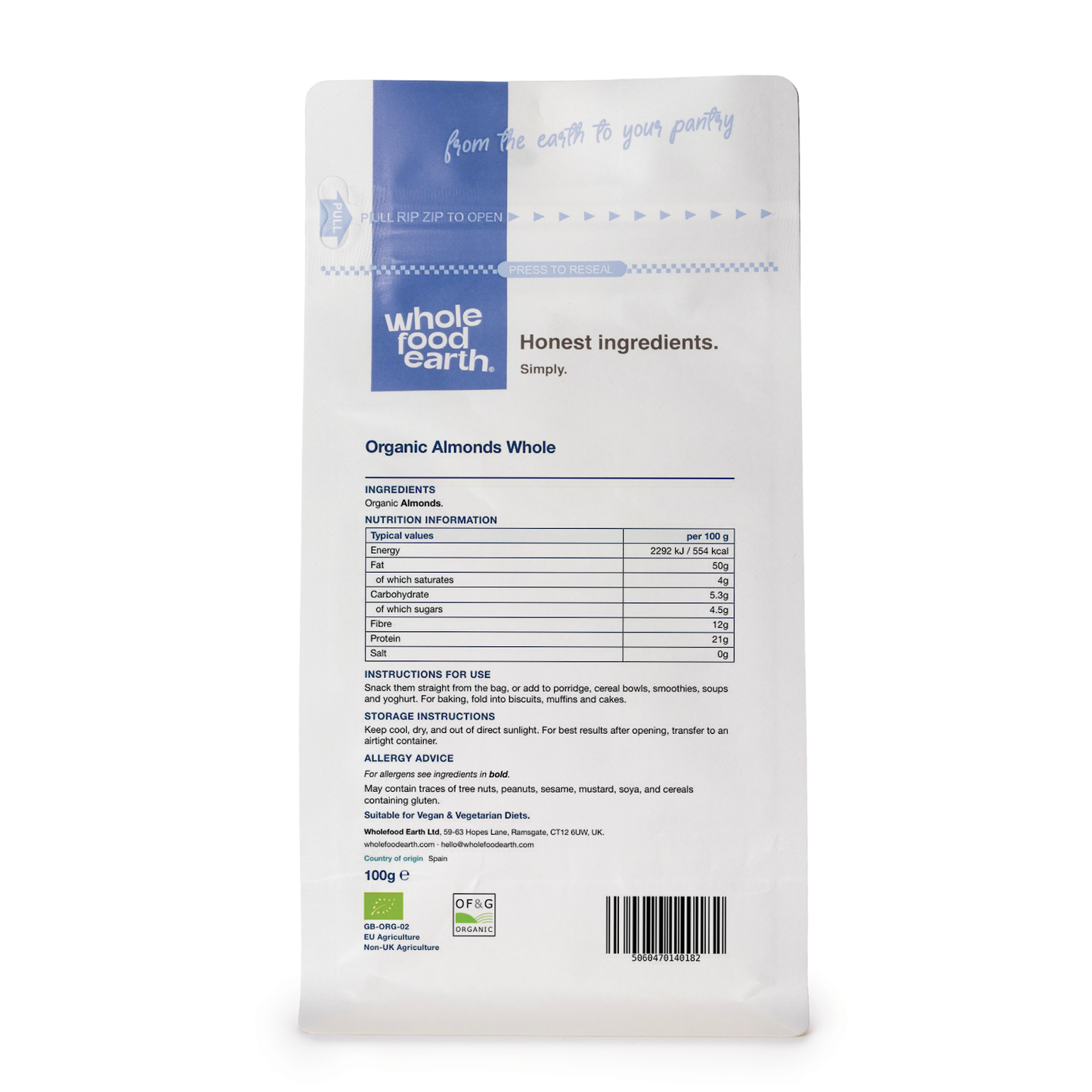 Organic Almonds Whole