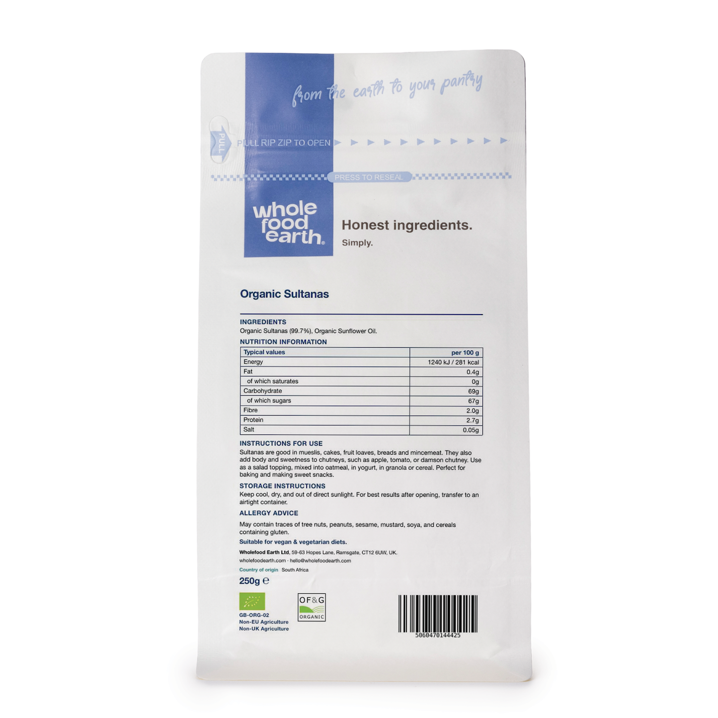 Organic Sultanas