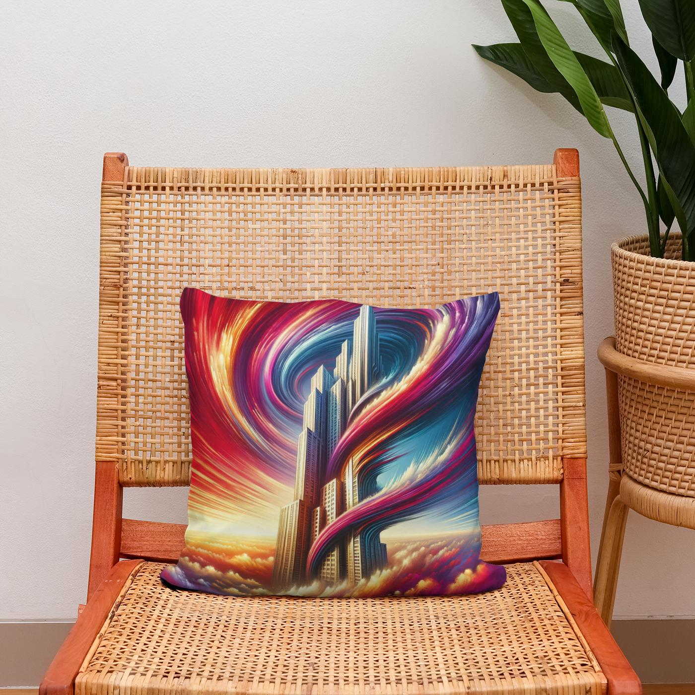 Surreal Heights Cotton Cushion